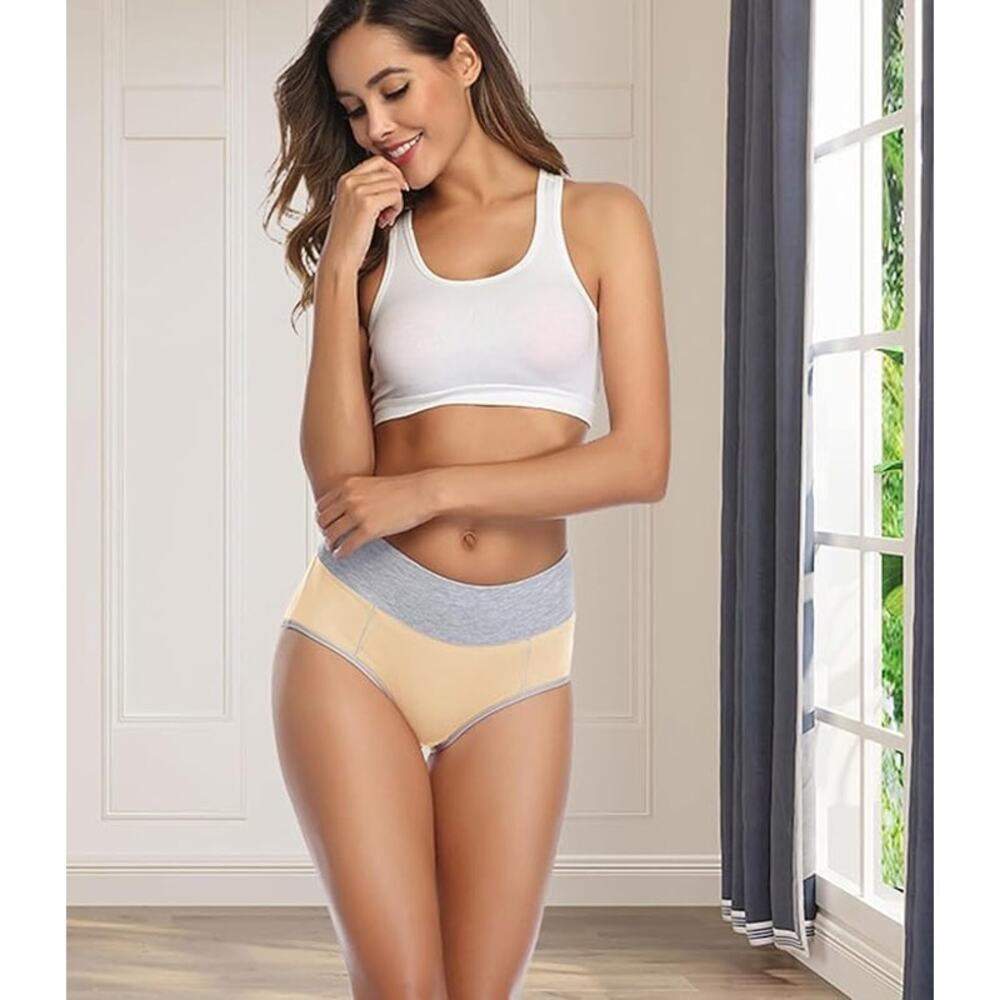 New Medium 5 Pack Cotton, High Waist, Full Coverage Stretch Briefs Underwear